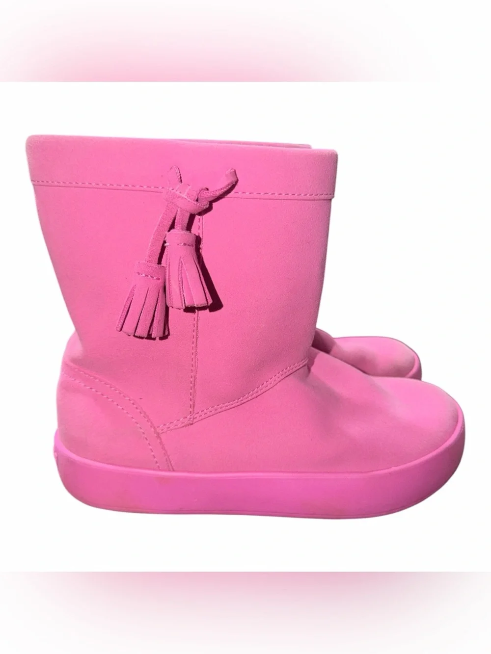 CROCS Kids Lodgepoint Boots in Fuchsia